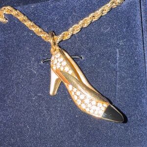 Swarovski Gold High Heel Pendant Necklace